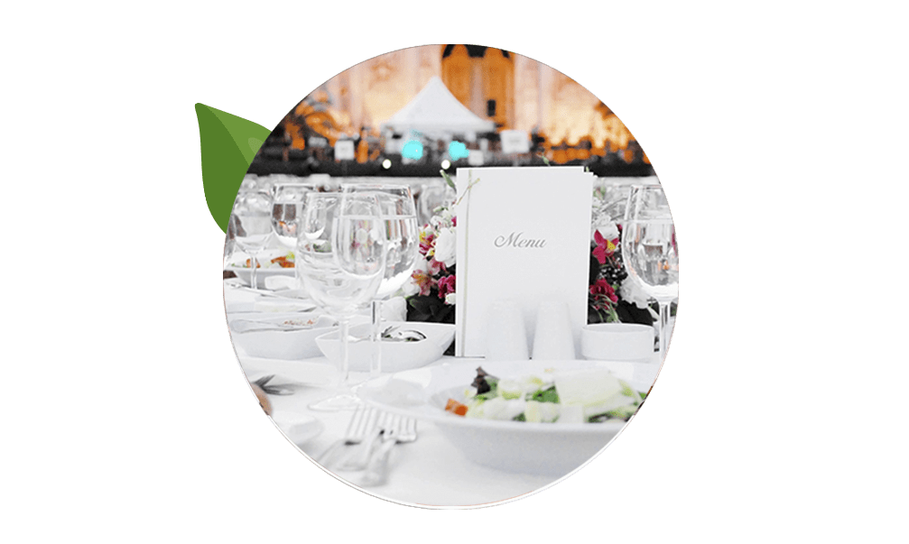 Elegant table setting with menu and glasses
